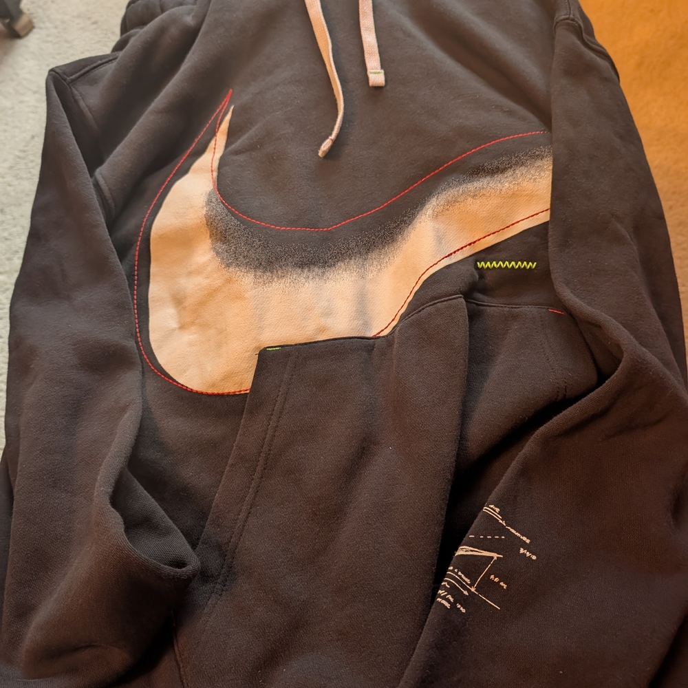 Nike Black Sweat Suit- with White Drawstring